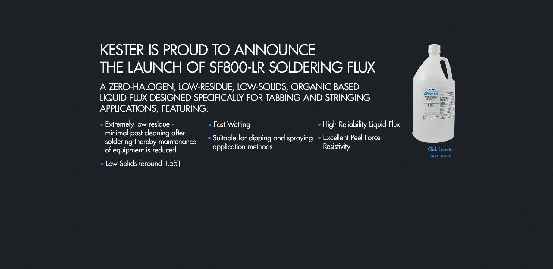 Kester Global Leader in Solder and Solder Related Products